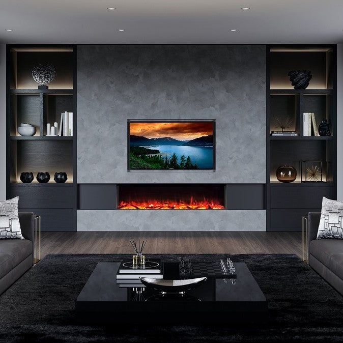 51" Advanced Fires Widescreen Panoramic | Media Wall Electric Fire
