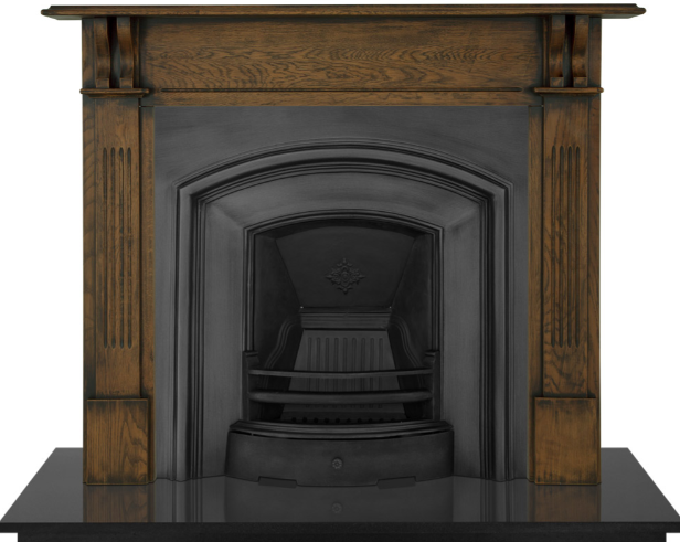 40" London Plate Cast Iron Fireplace Inserts - Victorian