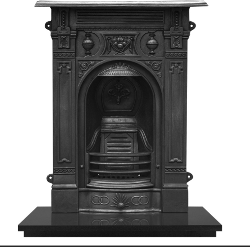 30" Victorian Cast Iron Combination Fireplace - Small