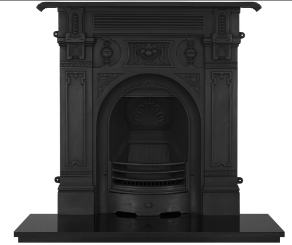 43" Victorian Cast Iron Combination Fireplace - Large