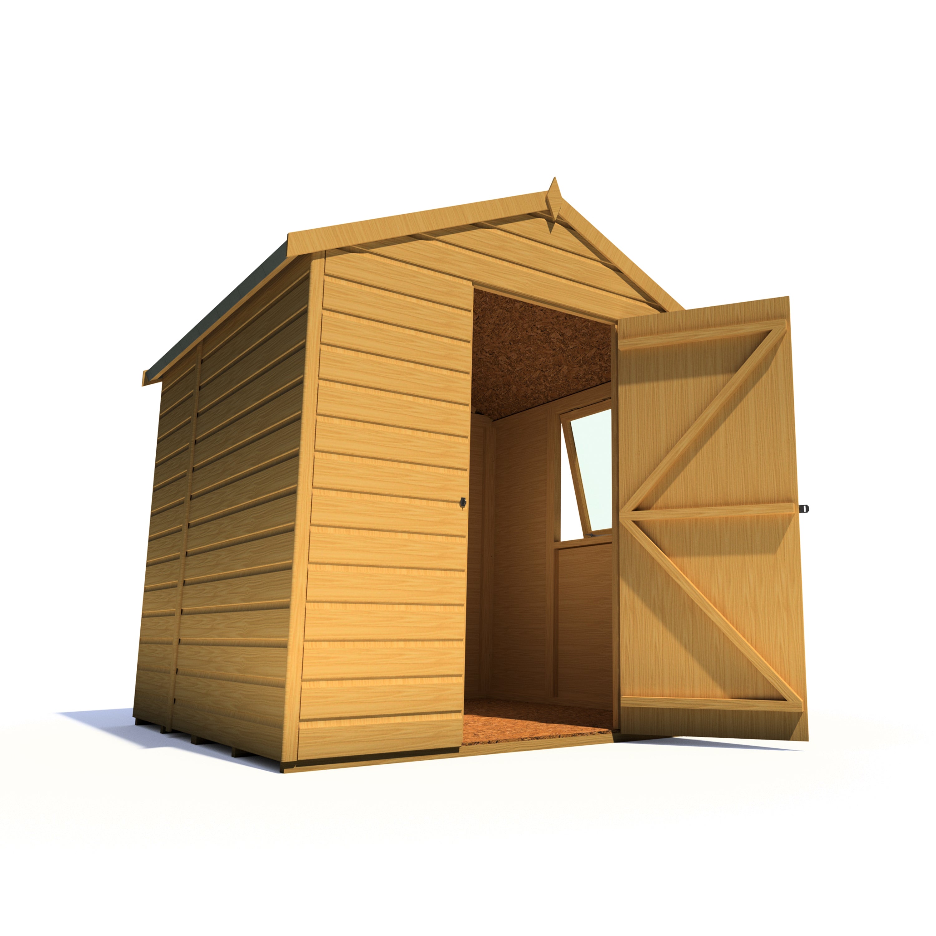 6x4 Garden Shed Shire Bute Shiplap Apex with Double Doors
