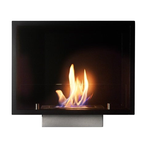 20" Adam Quatro Large - Inset Bioethanol Fire Full Depth in Black