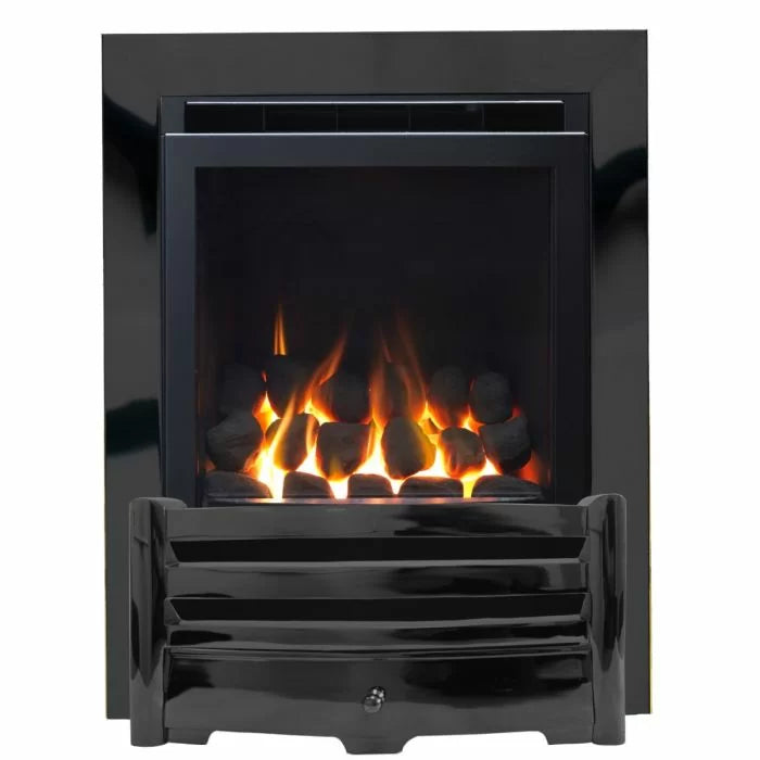 14" Sirocco Aviva - Inset Gas Fire - Full Depth, High Efficiency in Nickel
