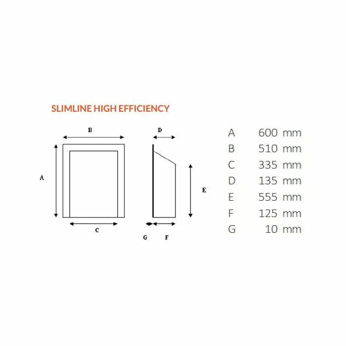 14" Sirocco Daisy - Inset Gas Fire - Slimline High Efficiency in Black Nickel Fret & Trim
