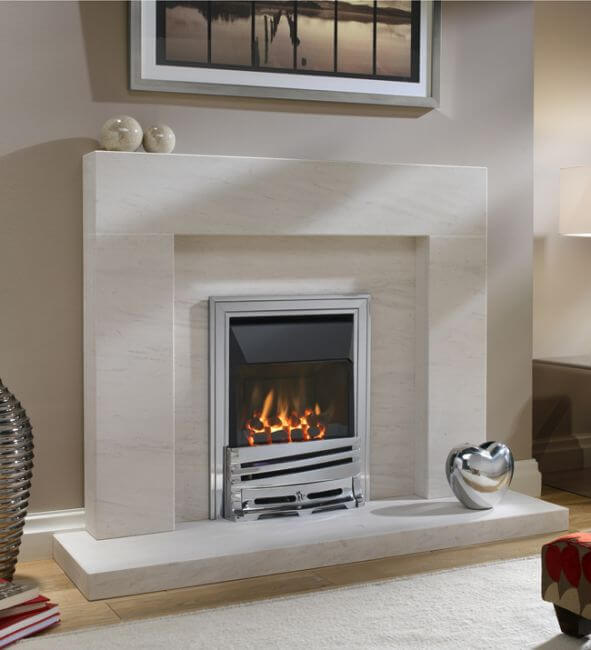 19" Ekofires 4010 - Inset Gas Fire - Slimline High Efficiency | Side Control