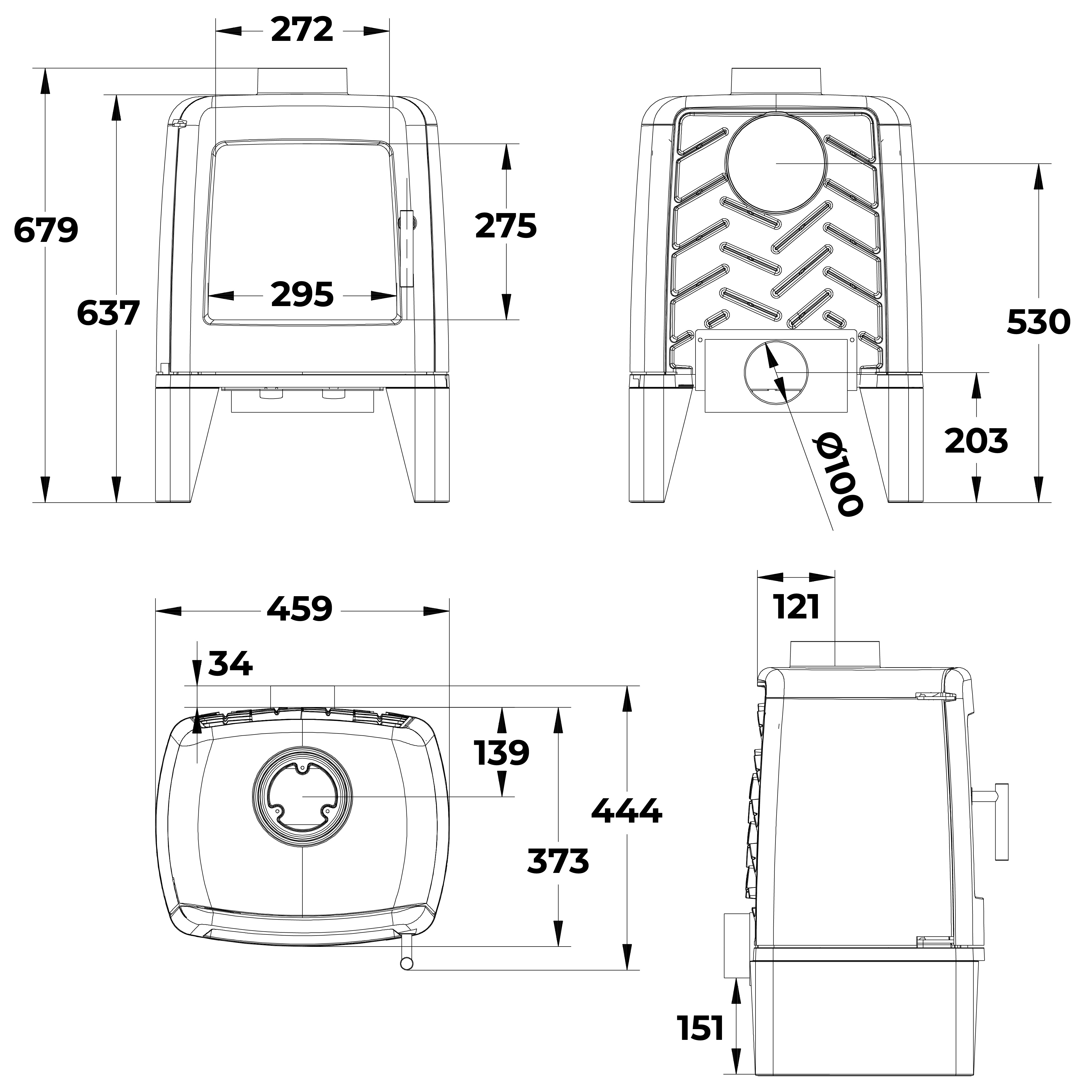 MI-Fire Medium FirePod Dimensions