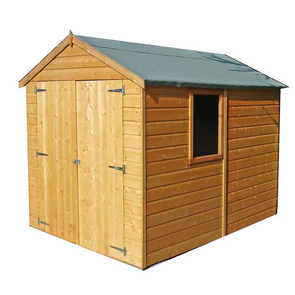 Shire 8x6 Warwick Flatpack Garden Shed with Double Doors