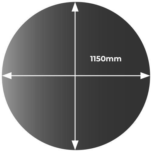 Circular Glass Hearth - 12mm x 1150mm Dia