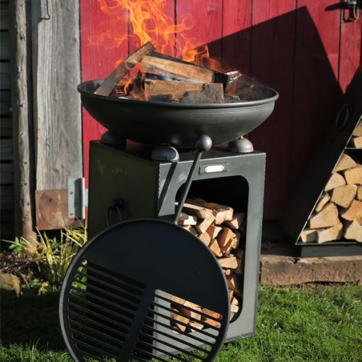 Fire Bowl with Log Store