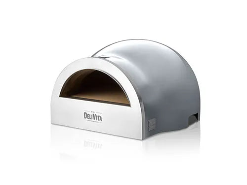Delivita The Hale Grey Wood fired oven angled profile