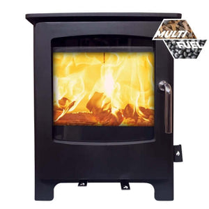 Mi-Flue Solway Medium 5kW - Multifuel Stove - Glowing Flames