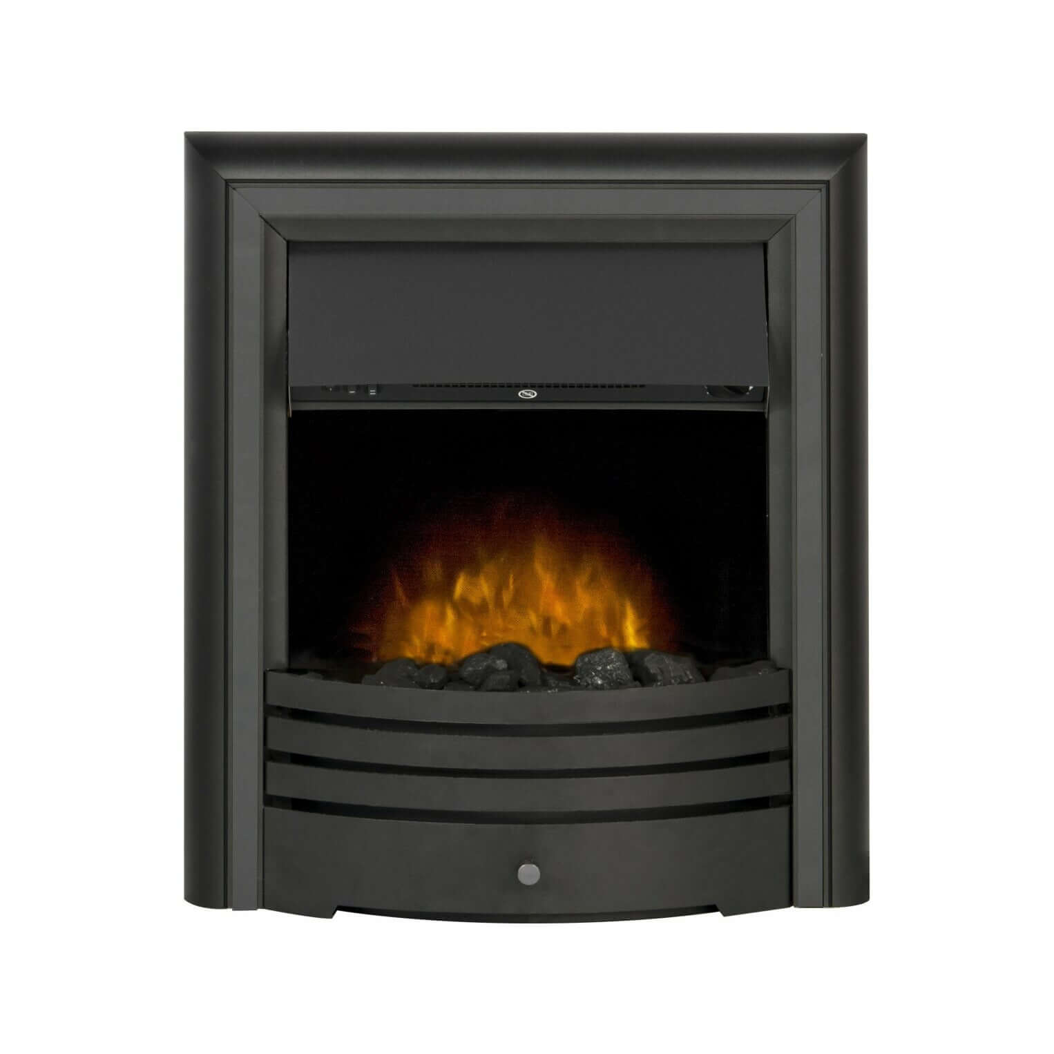 Adam Cambridge Coal Electric Fire - Black - Glowing Flame