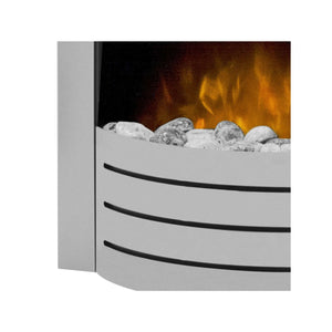 Adam Colorado Electric Fire in Brushed Steel - Glowing Flame