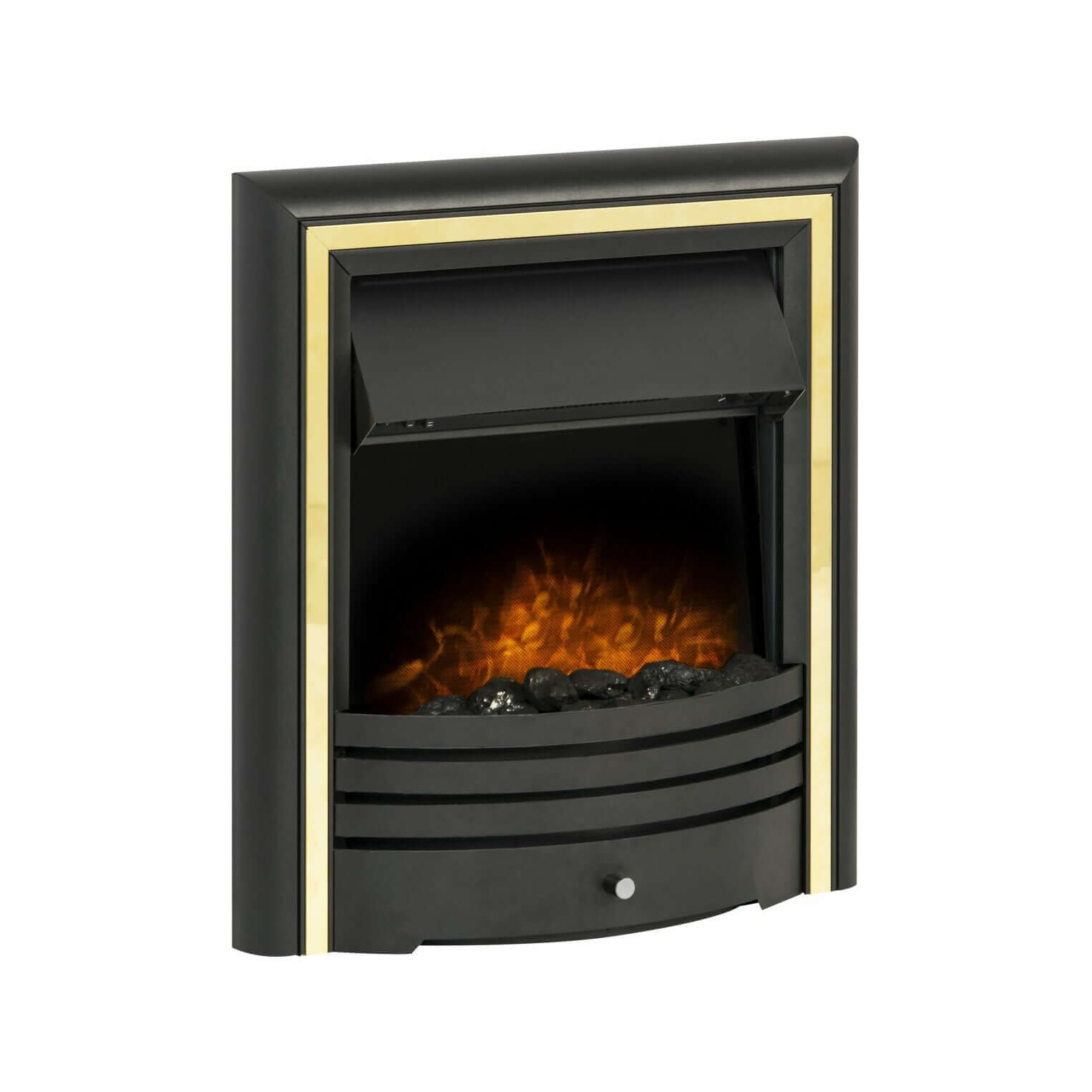 Adam Cambridge Coal Electric Fire in Black & Brass