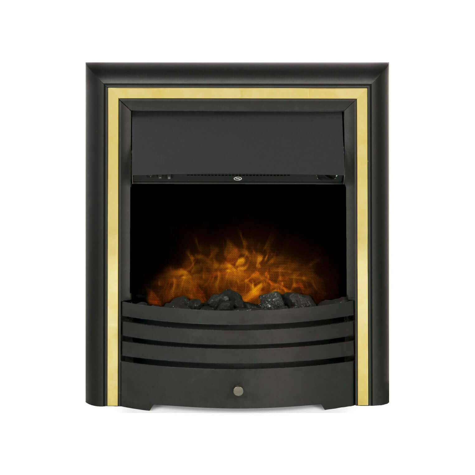 Adam Cambridge Coal Electric Fire in Black & Brass