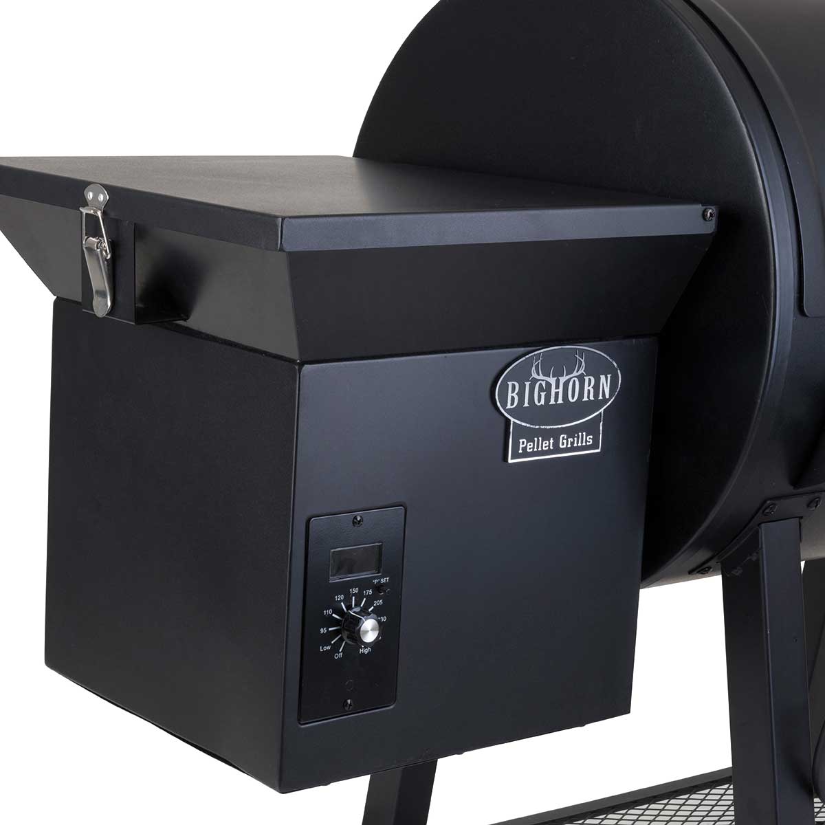 Lifestyle Big Horn Pellet Smoker and Grill - Glowing Flames