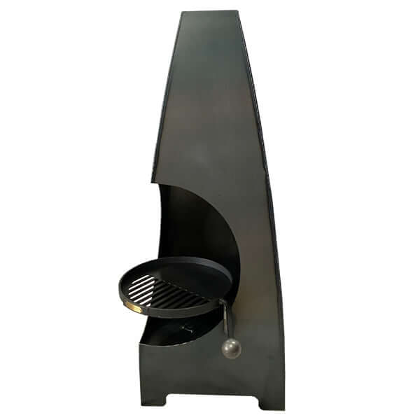 Circus chimenea with Swing Arm BBQ Rack