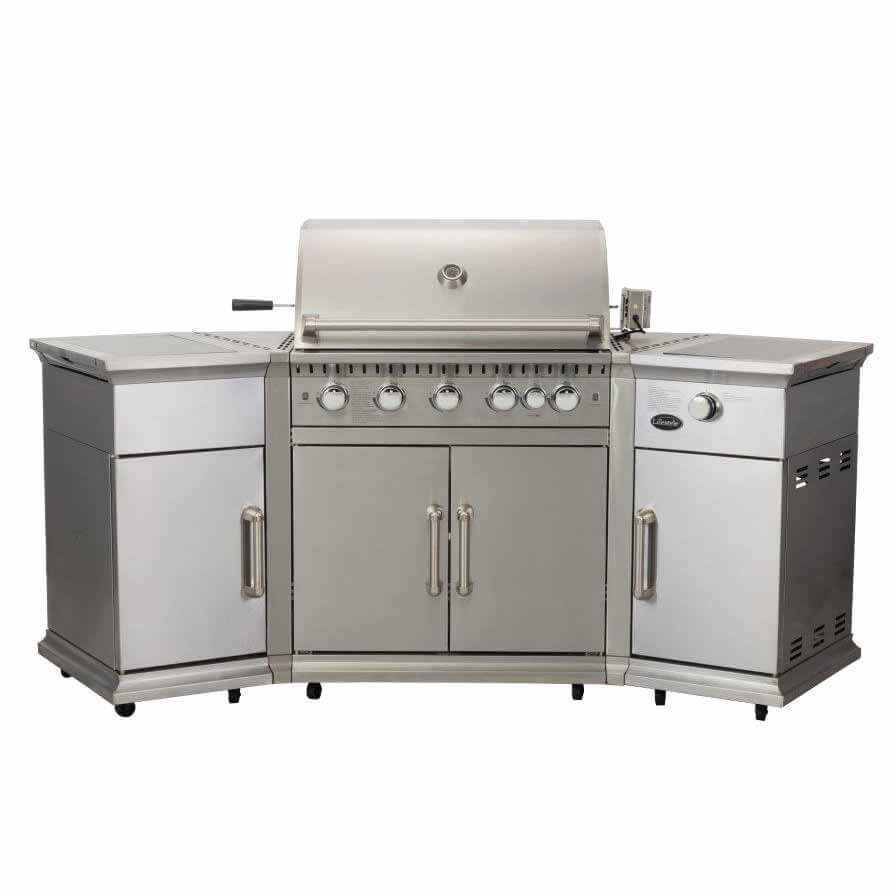 Lifestyle Bahama Island 6+1 Burner Gas Barbecue - Glowing Flames