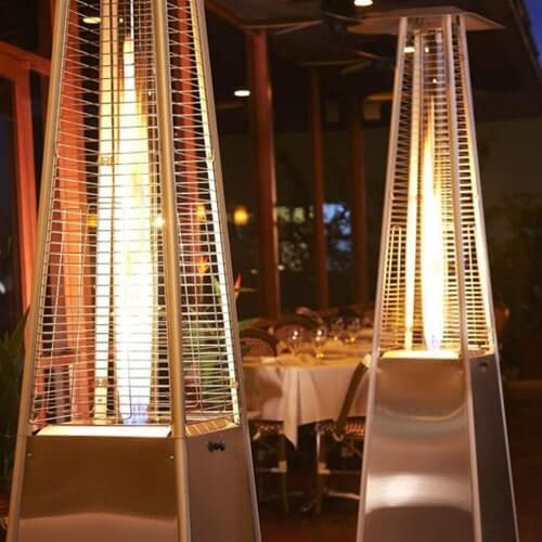 Lifestyle Tahiti II 13kW Pyramid Flame Heater - Glowing Flames