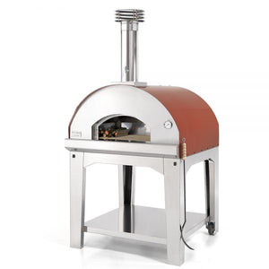 Fontana Forni Marinara Rosso Wood Burning Pizza Oven Including Trolley