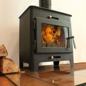 Saltfire ST-1 Wood Burning Stove - Glowing Flame