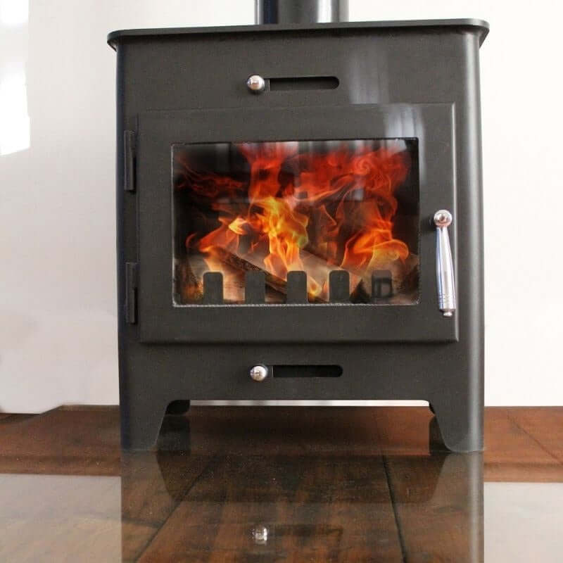 Saltfire ST-1 Wood Burning Stove - Glowing Flame