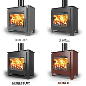 Saltfire ST-3 Wood Burning Stove - Glowing Flame