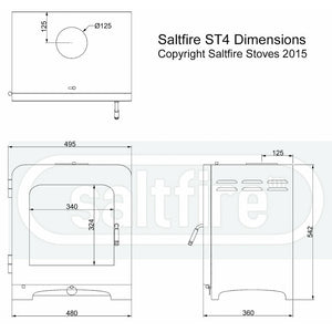 Saltfire ST-4 Multifuel Stove - Glowing Flame