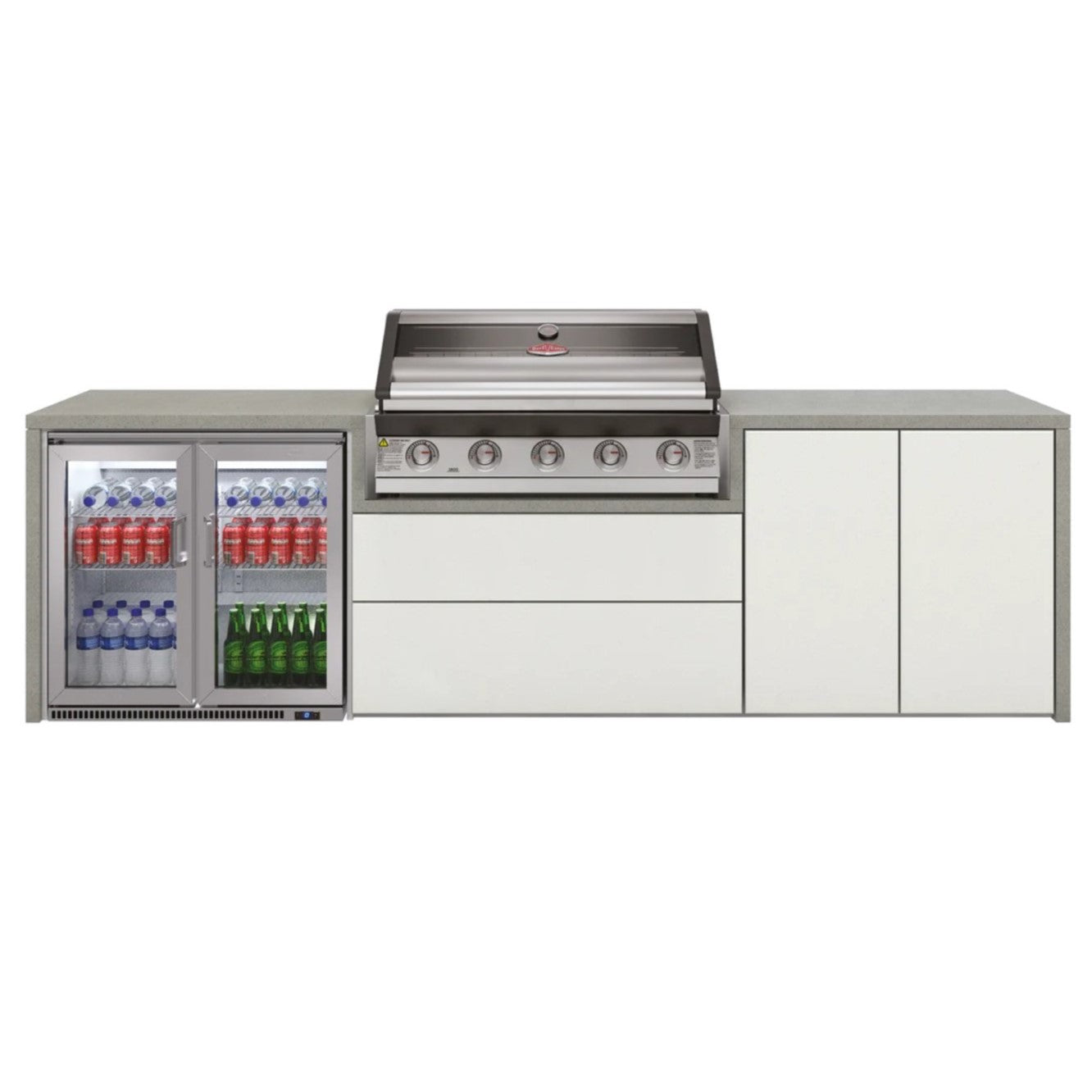 BeefEater - Harmony - 5 Burner Outdoor BBQ Kitchen with Double Fridge