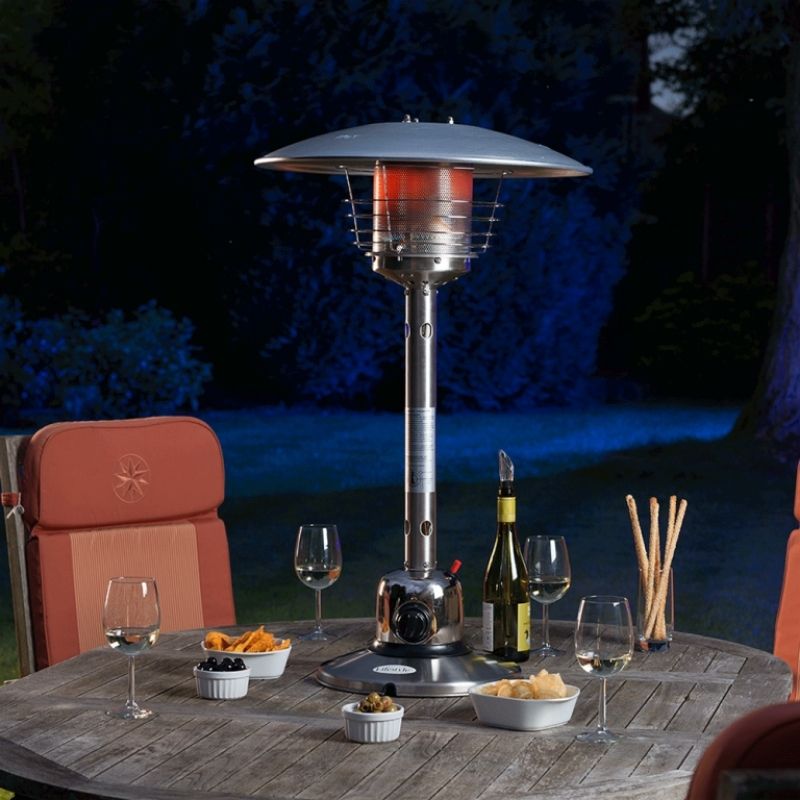 Lifestyle Sirocco 4kW Table Top Patio Heater - Glowing Flames