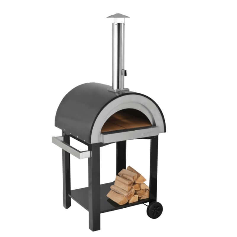 Alfresco Chef - Wood Fired Pizza Oven - Roma With Trolley