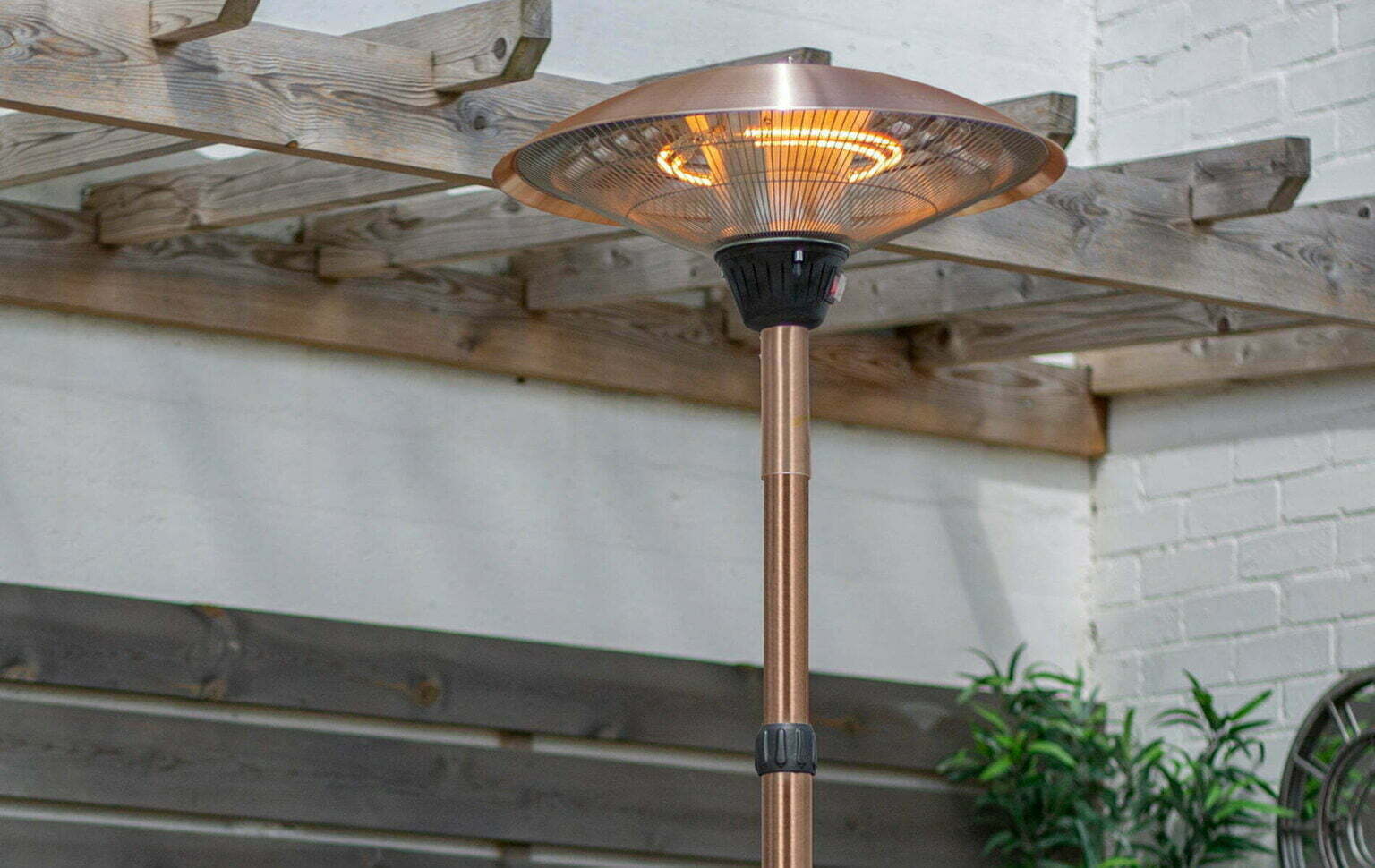 Electrical Patio Heater - Adjustable Standing in Copper