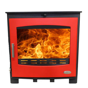 Woolly Mammoth 8 mk2 Multifuel Stove - Glowing Flame